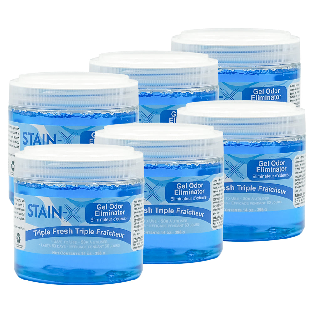 Stain-X Gel Odor Eliminator 14 oz Triple Fresh 6 pk